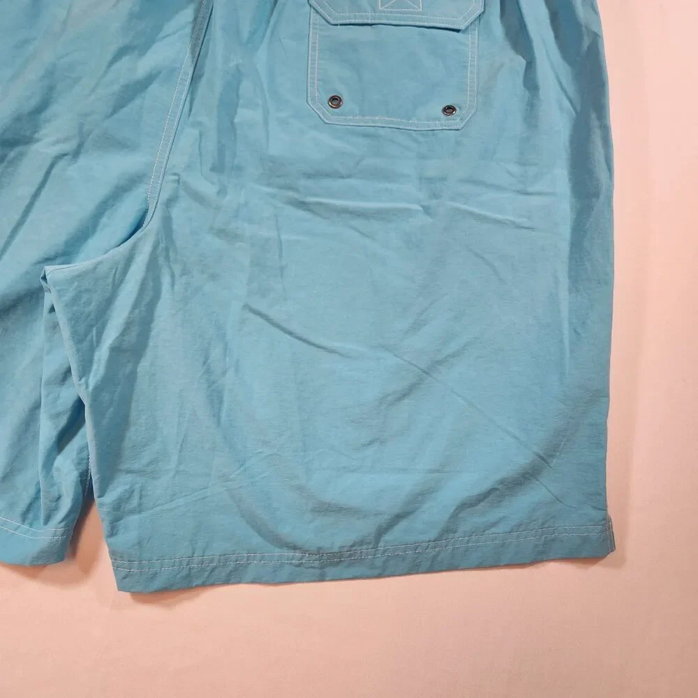 Roundtree & Yorke Solid Light Blue Swim Trunks Mens Sz 3XT Drawstring New Tags!